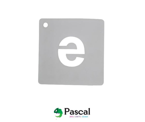 Stencil "e" Lowercase